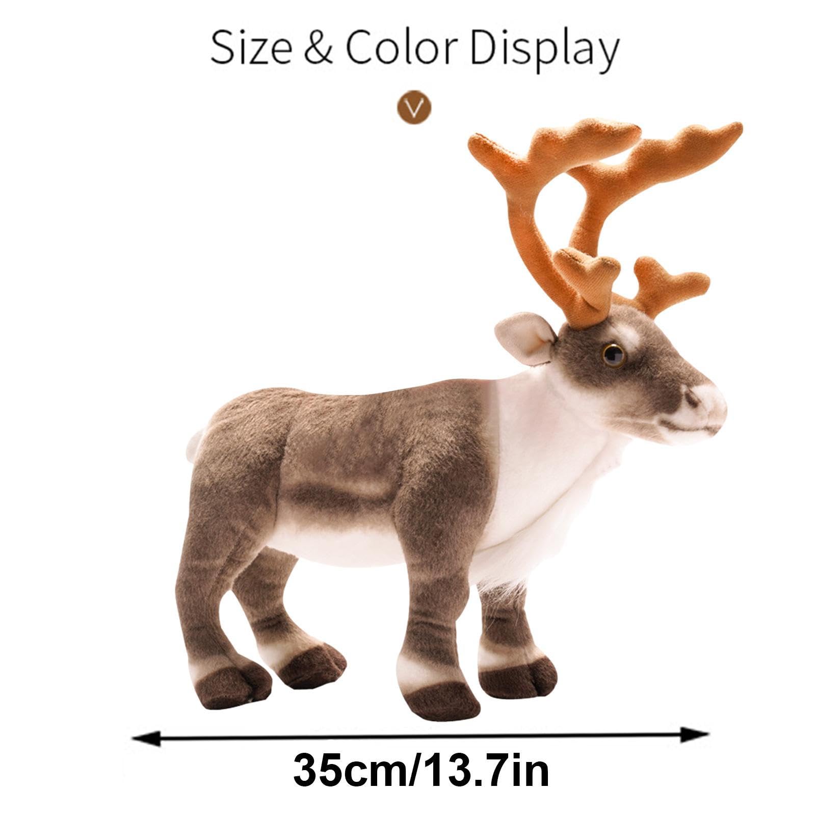トナカイ茶色いぬいぐるみ 赤い鼻 鈴付き激レア売ってない19.5cmまあきれい Amazon.co.jp: クリスマス トナカイ ぬいぐるみ - 角のある